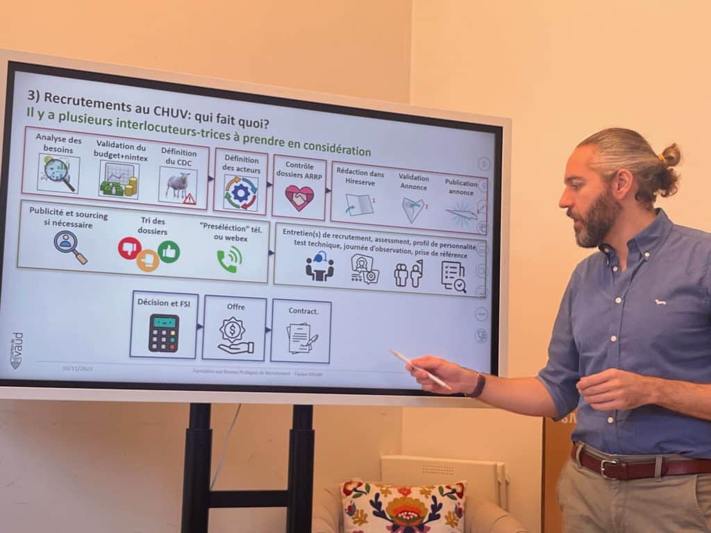 Matinée d'information organisée par l'association découvrir avec les RH du CHUV et des TL à Lausanne.