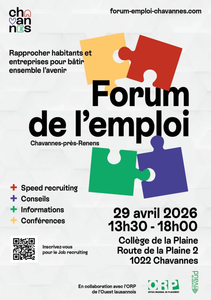 Forum de l'emploi à Chavannes-sous-Rennens, 29 avril 2026